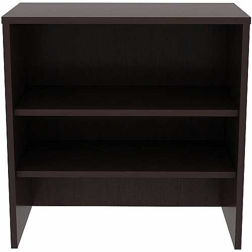 Lorell Essentials 2-shelf Stack-on Bookcase 36" Height x 36" Width x 15" Depth - 2 Shelve(s) - Material: Laminate, Metal - Finish: Espresso - Stackable, Cam Lock - For Book, Binder, Display (LLR69629)