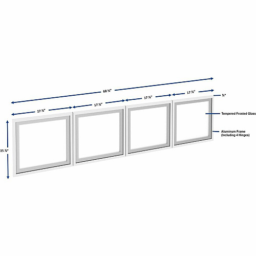 Lorell Wall-Mount Hutch Frosted Glass Door Finish: Frost - For Hutch (LLR59713)
