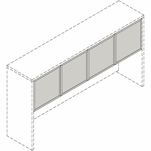 Lorell Wall-Mount Hutch Frosted Glass Door Finish: Frost - For Hutch (LLR59713)