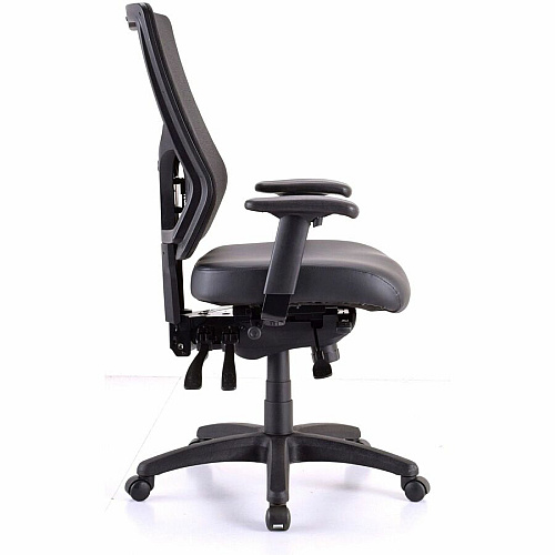 Lorell Conjure High-Back Office Chair Vinyl, Foam, Polyurethane Seat Material - High Back - Black - Armrest - 1 Each (LLR62040)