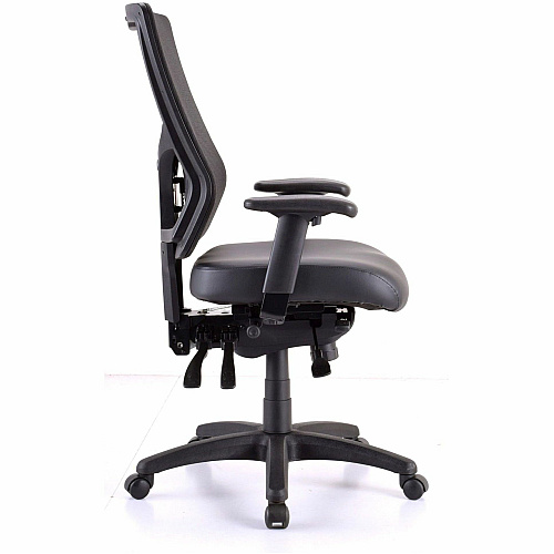 Lorell Conjure High-Back Office Chair Vinyl, Foam, Polyurethane Seat Material - High Back - Black - Armrest - 1 Each (LLR62040)
