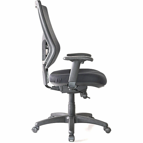 Lorell Conjure High-Back Swivel/Tilt Office Chair Fabric, Polyurethane, Molded Foam Seat Material - High Back - Black - Armrest - 1 Each (LLR62018)