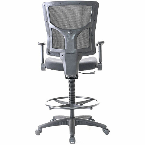Lorell Conjure Office Stool Fabric, Polyurethane, Molded Foam Seat Material - Black - Armrest - 1 Each (LLR62021)