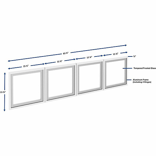 Lorell Wall-Mount Hutch Frosted Glass Door Finish: Frost - For Hutch (LLR59712)