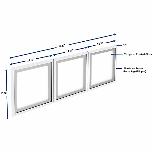 Lorell Wall-Mount Hutch Frosted Glass Door Finish: Frost - For Hutch (LLR59710)