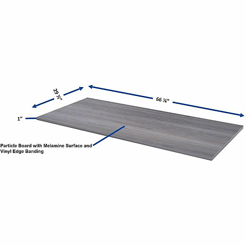 Lorell Multipurpose Tabletop 30" Width x 66" Depth x 1" Thickness - Band Edge - Weathered Charcoal, Laminate Table Top - For Conference Table, Office (LLR62683)