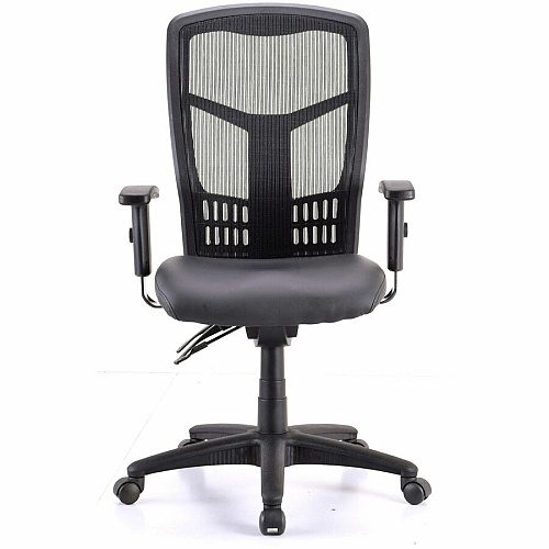 Lorell Executive Antimicrobial High-back Chair Vinyl Seat Material - Black Frame Color - High Back - 5-star Base - 1 Each (LLR86240)