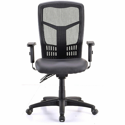 Lorell Executive Antimicrobial High-back Chair Vinyl Seat Material - Black Frame Color - High Back - 5-star Base - 1 Each (LLR86240)