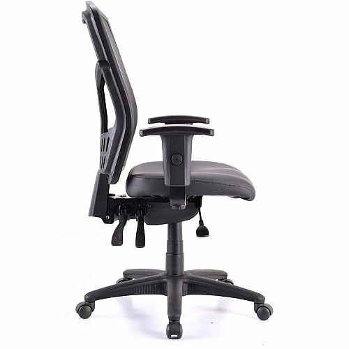 Lorell Executive Antimicrobial High-back Chair Vinyl Seat Material - Black Frame Color - High Back - 5-star Base - 1 Each (LLR86240)