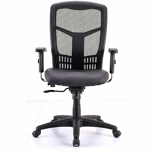 Lorell Executive High-back Swivel Chair Vinyl Seat Material - High Back - 5-star Base - Black - Armrest - 1 Each (LLR86245)