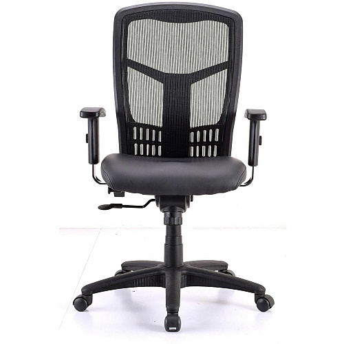 Lorell Executive High-back Swivel Chair Vinyl Seat Material - High Back - 5-star Base - Black - Armrest - 1 Each (LLR86245)