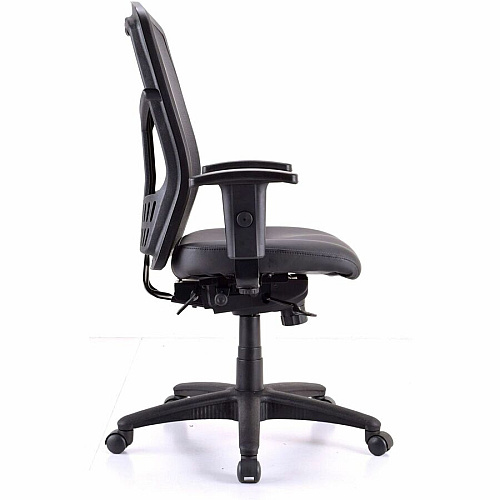 Lorell Executive High-back Swivel Chair Vinyl Seat Material - High Back - 5-star Base - Black - Armrest - 1 Each (LLR86245)