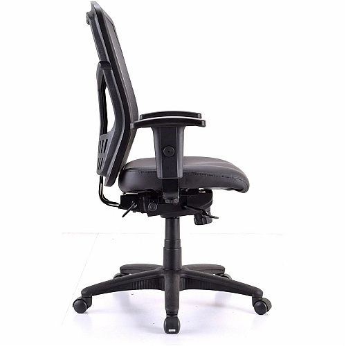 Lorell Executive High-back Swivel Chair Vinyl Seat Material - High Back - 5-star Base - Black - Armrest - 1 Each (LLR86245)
