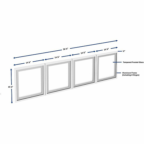 Lorell Wall-Mount Hutch Frosted Glass Door Finish: Frost - For Hutch (LLR59711)