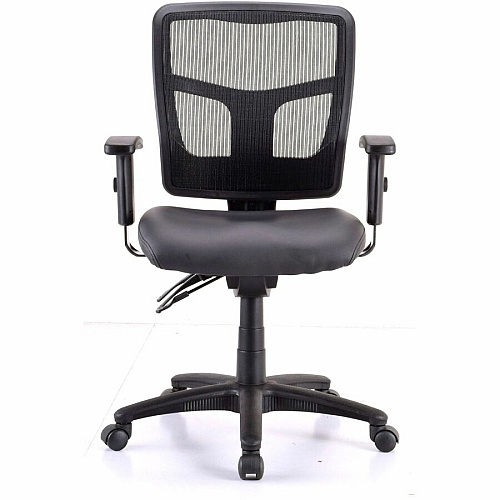 Lorell Executive Antimicrobial Mid-back Chair Vinyl Seat Material - Black Frame Color - Mid Back - 5-star Base - Black - Armrest - 1 Each (LLR86241)