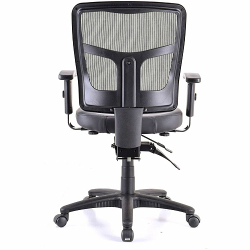 Lorell Executive Antimicrobial Mid-back Chair Vinyl Seat Material - Black Frame Color - Mid Back - 5-star Base - Black - Armrest - 1 Each (LLR86241)