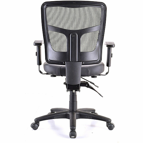 Lorell Executive Antimicrobial Mid-back Chair Vinyl Seat Material - Black Frame Color - Mid Back - 5-star Base - Black - Armrest - 1 Each (LLR86241)