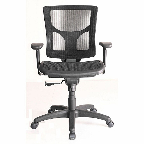 Lorell Conjure Mesh Task Chair Black - Armrest - 1 Each (LLR62014)