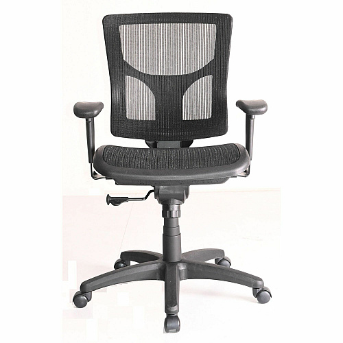 Lorell Conjure Mesh Task Chair Black - Armrest - 1 Each (LLR62014)