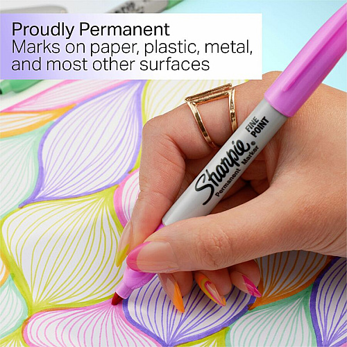 Sanford Glam Pop Permanent Markers Fine Marker Point - Assorted Ink - 34 / Pack (2185331)