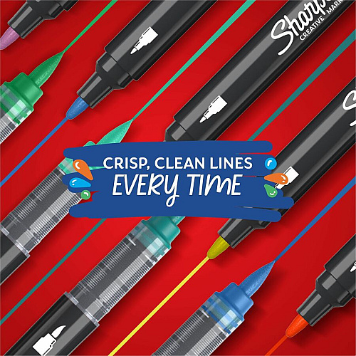 Sharpie Creative Markers Brush Marker Point - Assorted Ink - Acrylic Based, Water Based - 2 / Pack (2196903)