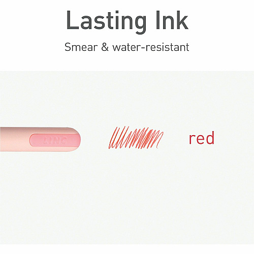 Pentonic Frosted Barrel Ballpoint Pens 0.7 mm Fine Pen Point - Red Ink - Frost, Pink Barrel - 10 / Box (PEN13087)