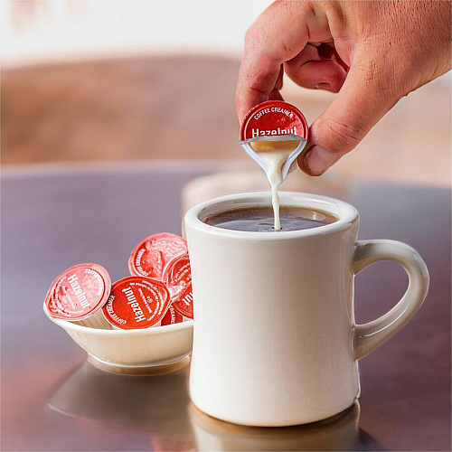Heartland Single-Serve Liquid Coffee Creamers Hazelnut Flavor - 0.37 fl oz (11 mL) - 24/Box - 1 Serving (FLC15711)