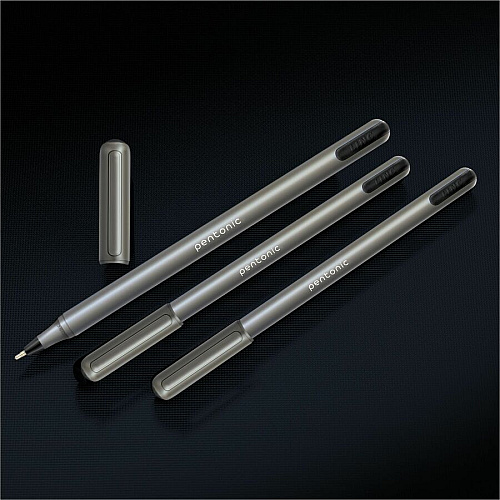Pentonic Ballpoint Pen Set 1 mm Pen Point - Black Ink - Nickel Silver Tip - 25 / Box (PEN12128)