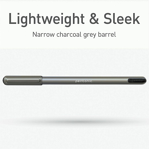 Pentonic Ballpoint Pen Set 1 mm Pen Point - Black Ink - Nickel Silver Tip - 25 / Box (PEN12128)