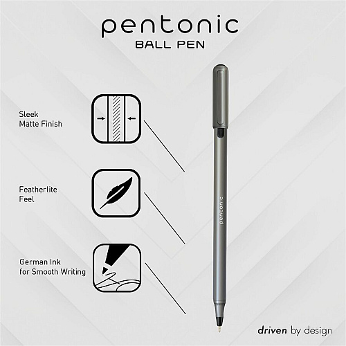 Pentonic Ballpoint Pen Set 1 mm Pen Point - Multi Ink - Nickel Silver Tip - 25 / Box (PEN12127)