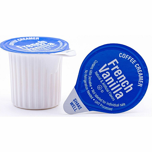 Heartland Single-Serve Liquid Coffee Creamers French Vanilla Flavor - 0.37 fl oz (11 mL) - 24/Box - 1 Serving (FLB157B1)