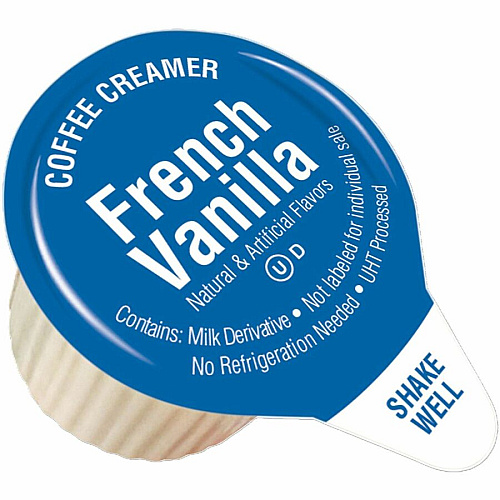 Heartland Single-Serve Liquid Coffee Creamers French Vanilla Flavor - 0.37 fl oz (11 mL) - 24/Box - 1 Serving (FLB157B1)