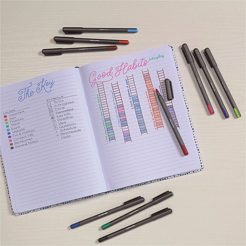 Pentonic Ballpoint Pen Set 1 mm Pen Point - Assorted Ink - Nickel Silver Tip - 10 / Pack (PEN12199)