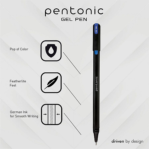 Pentonic Gel Pens 1 mm Pen Point - Assorted Ink - Gel-based - 12 / Pack (PEN12185)