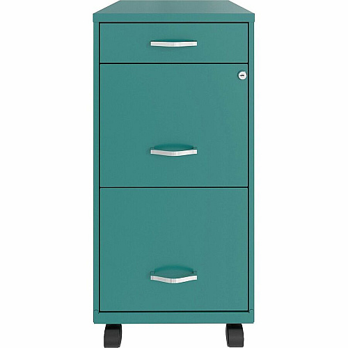 Hirsh Industries Hirsh SOHO File Cabinet 3 x Drawer(s) for File - Mobility - Teal - 1 Each (25853)