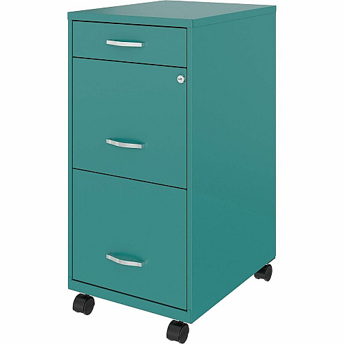 Hirsh Industries Hirsh SOHO File Cabinet 3 x Drawer(s) for File - Mobility - Teal - 1 Each (25853)
