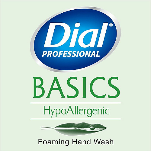 Dial Basics HypoAllergenic Foam Hand Soap Aloe Scent - 1 gal - Bacteria Remover - Skin, Hand, Commercial, Healthcare, School, Office, Restaurant, Daycare - Green - Cruelty-free, Sulfate-free, Paraben-free, Phthalate-free, Silicone-free - 1 Each (35438)