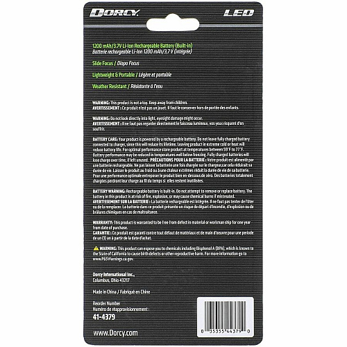 Dorcy 300 Lumen Ultra HD USB Flashlight (414379)
