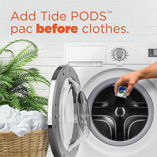 Tide Pods Laundry Detergent For Laundry, Washing Machine, Clothes, Clothing - Concentrate - Spring Meadow Scent - Phosphate-free - Orange - 76 / Pack (09166)