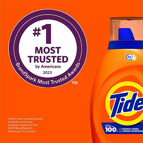 Tide Liquid Laundry Detergent For Laundry, Washing Machine - Liquid - 42 fl oz (1.3 quart) - Original Scent - Phosphate-free - Orange - 1 Bottle (12117)