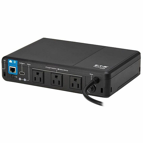 Eaton Tripp Lite Series 350VA 210W 120V Standby Cloud-Connected UPS with Remote Monitoring - 3 NEMA 5-15R Outlets (Surge + Battery Backup), 5-15P Plug, Desktop Desktop/Surface/Wall Mountable - 8 Hour Recharge - 2 Minute Stand-by - 120 V AC Inpu (BC350RNC)