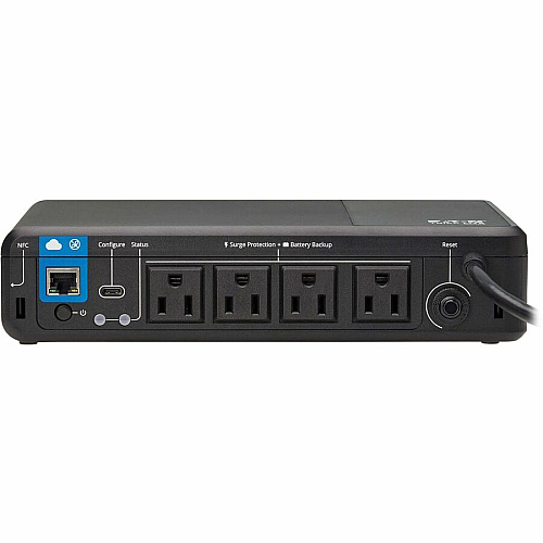 Eaton Tripp Lite Series 600VA 300W 120V Standby Cloud-Connected UPS with Remote Monitoring - 4 NEMA 5-15R Outlets (Surge + Battery Backup), 5-15P Plug, Desktop Desktop/Surface/Wall Mountable - 8 Hour Recharge - 1.20 Minute Stand-by - 120 V AC I (BC600RNC)