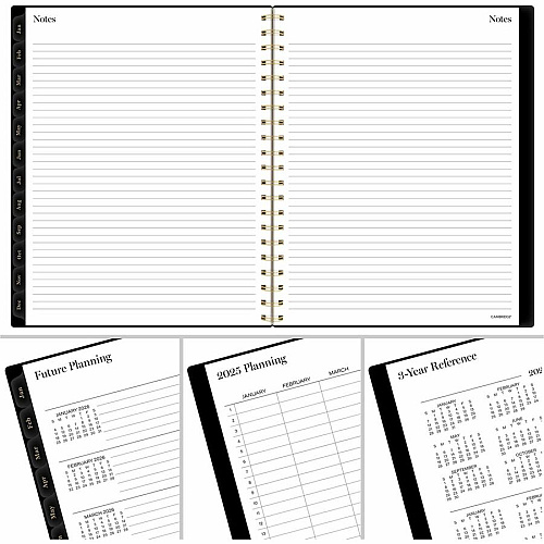 At-A-Glance Radiate Weekly/Monthly Planner Weekly, Monthly - 12 Month - January 2025 to December 2025 - 1 Week, 1 Month Double Page Layout - 5 1/2" x 8 1/2" Sheet Size - Twin Wire - Multi - Poly Cover - Tabbed, Holiday Listing, Sticker Sheet, Du (1725200)