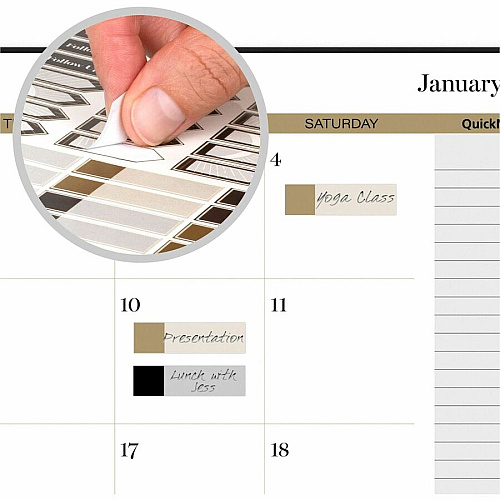 At-A-Glance Radiate Weekly/Monthly Planner Weekly, Monthly - 12 Month - January 2025 to December 2025 - 1 Week, 1 Month Double Page Layout - 5 1/2" x 8 1/2" Sheet Size - Twin Wire - Multi - Poly Cover - Tabbed, Holiday Listing, Sticker Sheet, Du (1725200)
