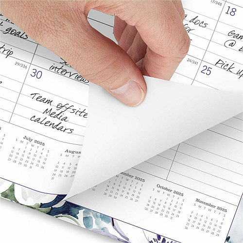At-A-Glance Badge Monthly Wall Calendar Monthly - 12 Month - January - December - 1 Month Single Page Layout - 15" x 12" Sheet Size - 1.63" x 2" Block - Twin Wire - Wall Mount - MultiFloral Design, Hanging Loop, Sturdy, Event Planning Sheet, Bl (1722F707)