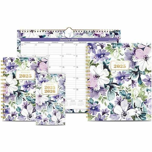 At-A-Glance Badge Monthly Wall Calendar Monthly - 12 Month - January - December - 1 Month Single Page Layout - 15" x 12" Sheet Size - 1.63" x 2" Block - Twin Wire - Wall Mount - MultiFloral Design, Hanging Loop, Sturdy, Event Planning Sheet, Bl (1722F707)