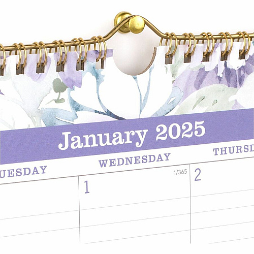 At-A-Glance Badge Monthly Wall Calendar Monthly - 12 Month - January - December - 1 Month Single Page Layout - 15" x 12" Sheet Size - 1.63" x 2" Block - Twin Wire - Wall Mount - MultiFloral Design, Hanging Loop, Sturdy, Event Planning Sheet, Bl (1722F707)