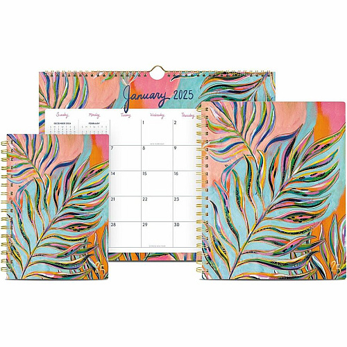 At-A-Glance EttaVee Monthly Wall Calendar Monthly - 12 Month - January to December - 1 Month Single Page Layout - 15" x 12" Sheet Size - 2.18" x 2.81" Block - Twin Wire - Wall Mount - Multi - Monthly Calendar, Unruled Daily Block, Daily Block, R (EV21707)