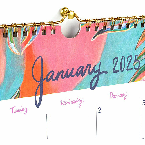 At-A-Glance EttaVee Monthly Wall Calendar Monthly - 12 Month - January to December - 1 Month Single Page Layout - 15" x 12" Sheet Size - 2.18" x 2.81" Block - Twin Wire - Wall Mount - Multi - Monthly Calendar, Unruled Daily Block, Daily Block, R (EV21707)