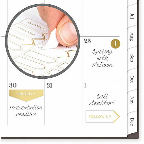 Cambridge WorkStyle Focus Planner Monthly, Weekly - 12 Month - January to December - 1 Week, 1 Month Double Page Layout - 5 1/2" x 8 1/2" Sheet Size - Twin Wire - Brown - Poly Cover - To-do List, Dated Planning Page, Unruled Daily Block, Durab (160620004)